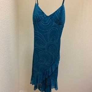 Blue sparkly party dress